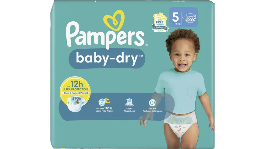 Pampers Baby-Dry mit Stop & Schutz Täschchen
