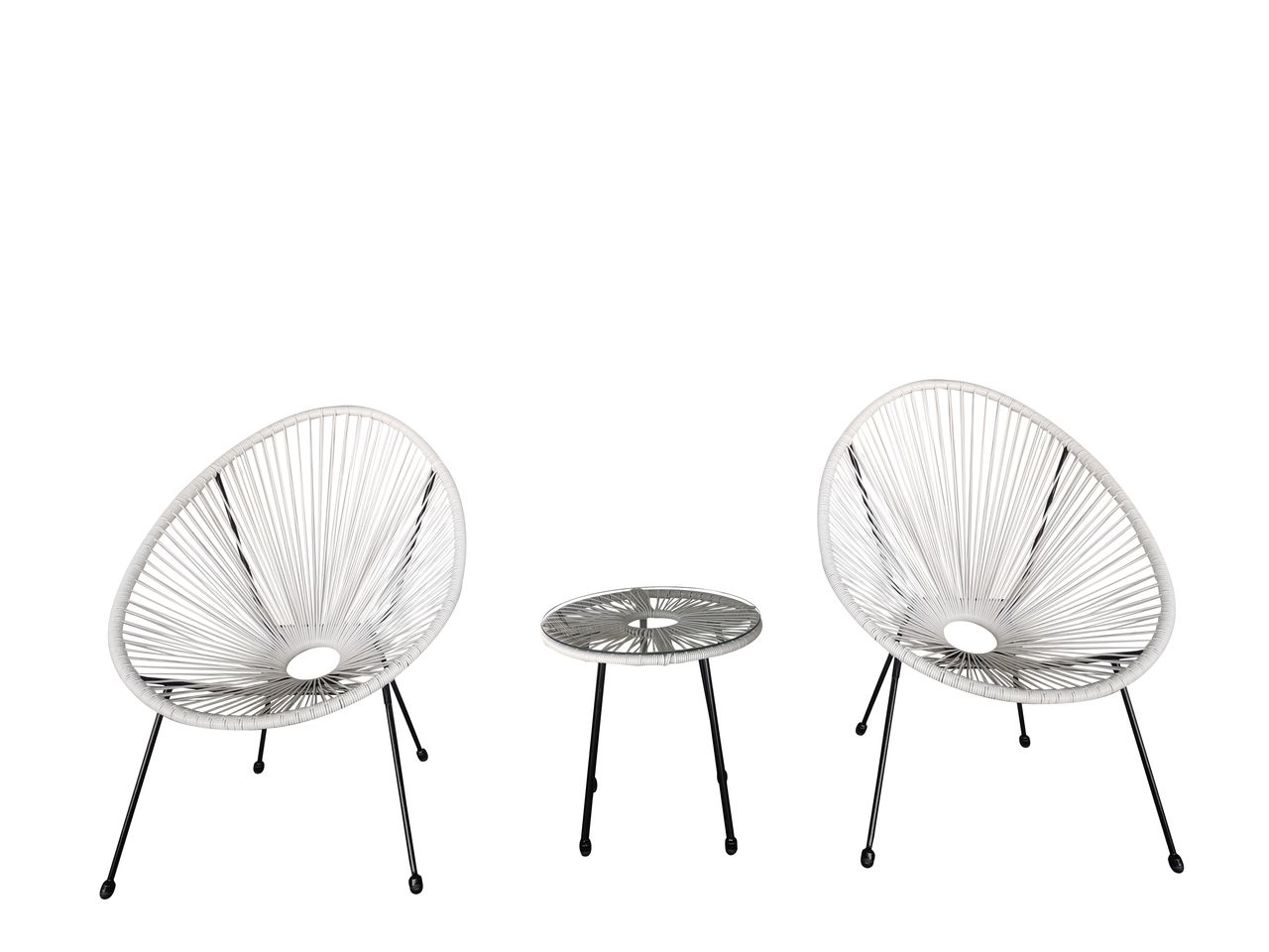 Happy Home Happy Home Bistro-Set 3 tlg. HGE53-WEI weiß