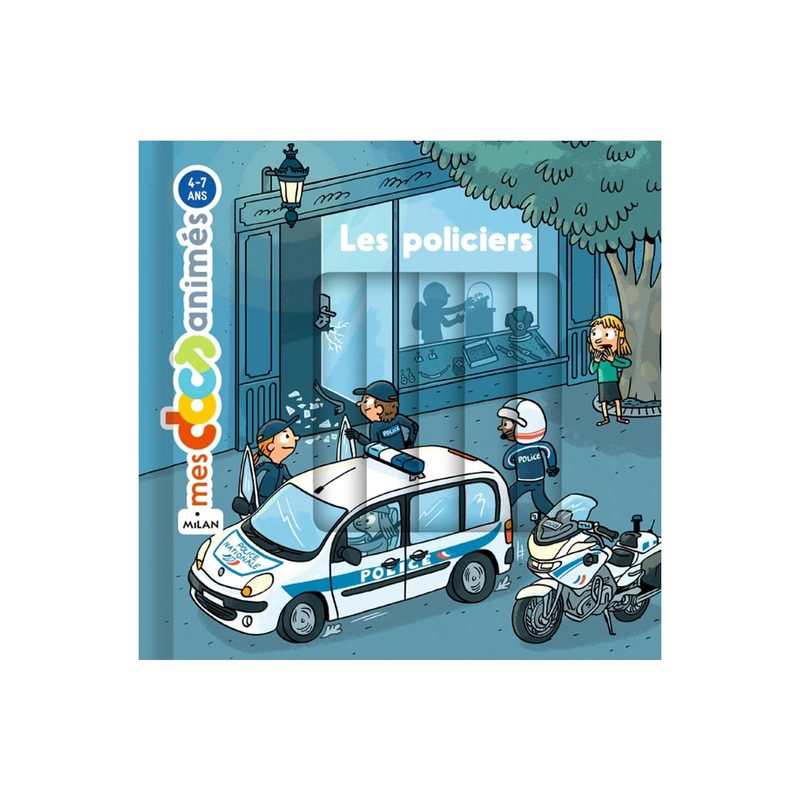 Livre Mes docs animés les policiers - Milan Jeunesse