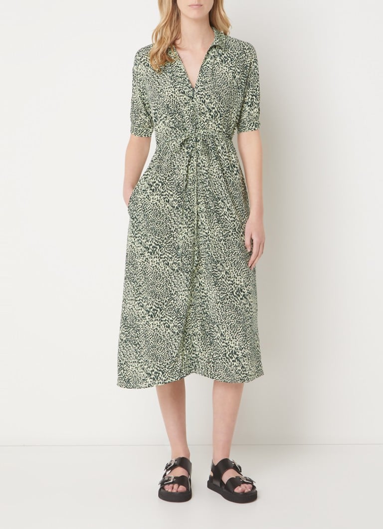 Vestido túnica midi con estampado de leopardo de Whistles
