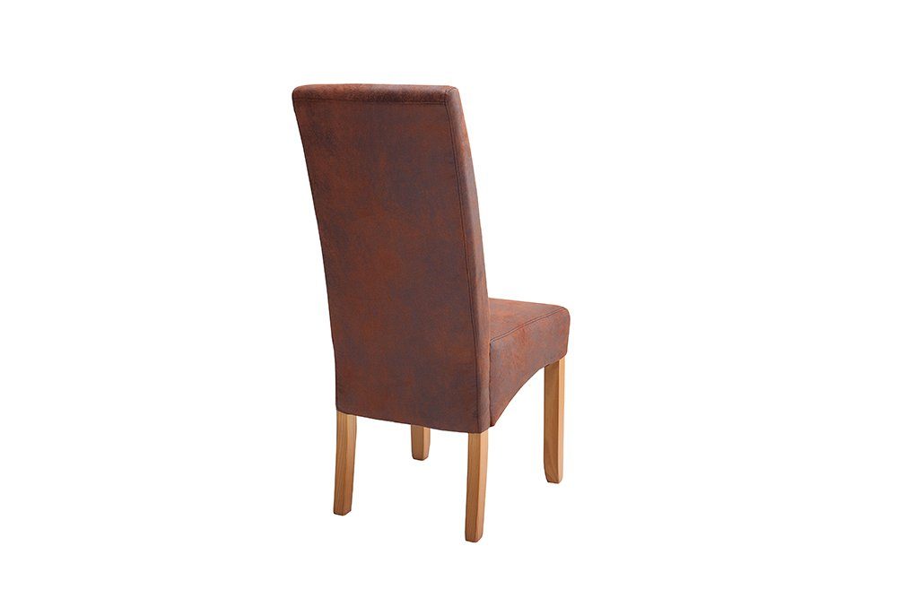 riess-ambiente Polsterstuhl CASA vintage braun, Esszimmer · Microfaser · Massivholz