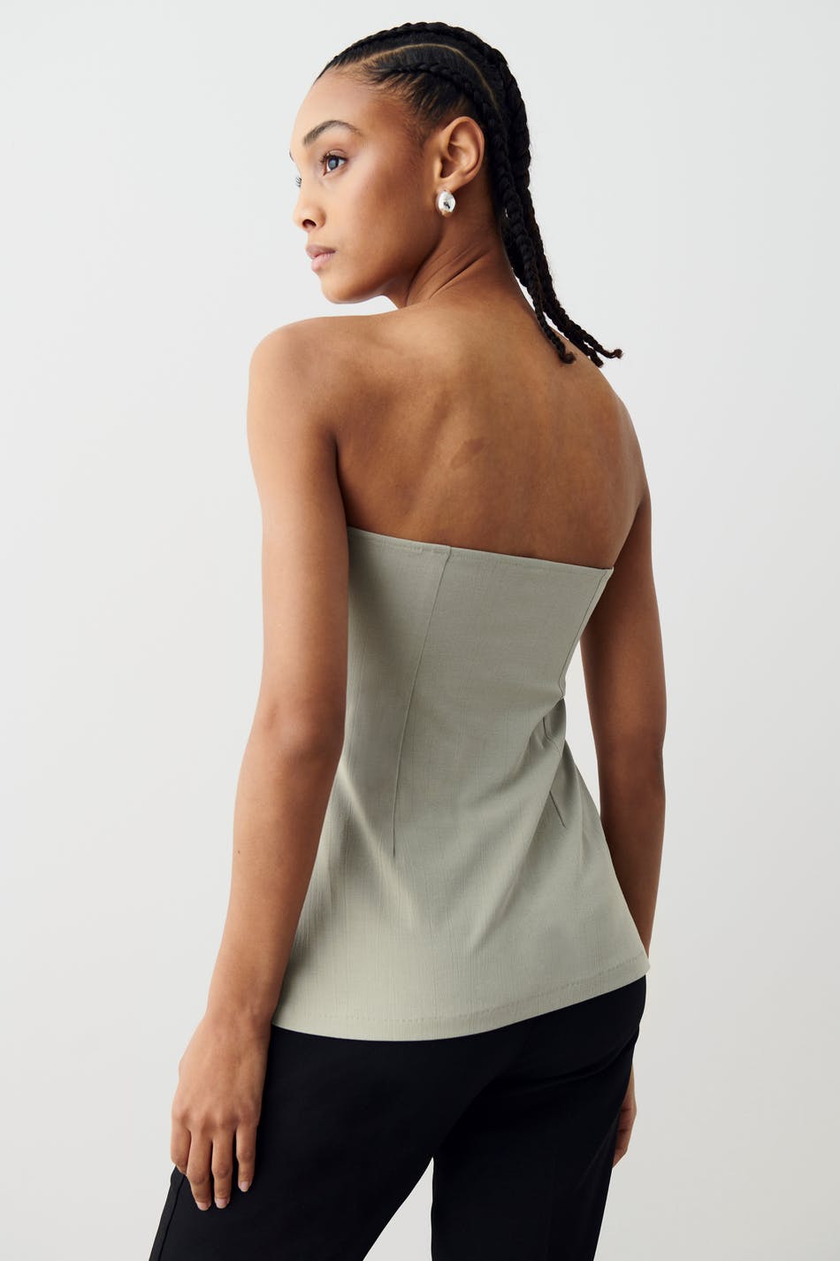 Tailored jersey bandeau