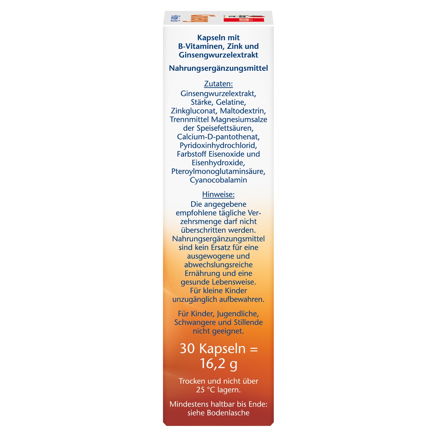 Ginseng 250+B-Vitamine+Zink Kapseln