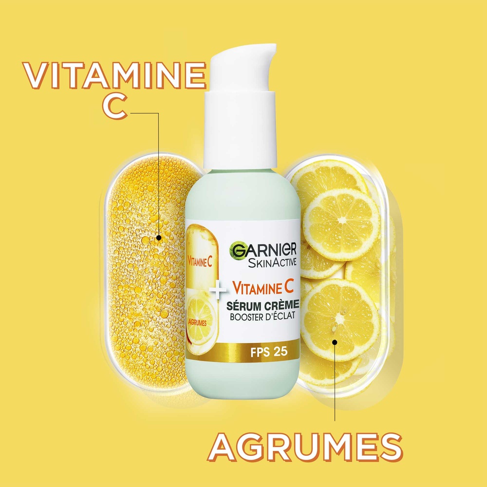 garnier Vitamine C Sérum Crème 2en1 Vitamine C Booster d'éclat