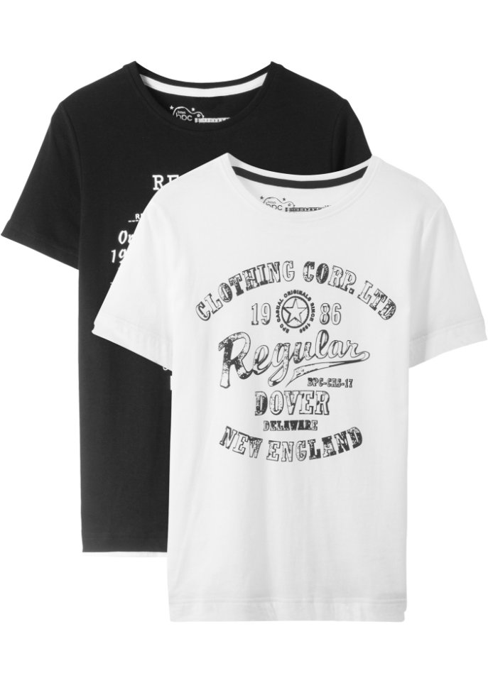Jungen T-Shirt aus Bio-Baumwolle (2er Pack)
