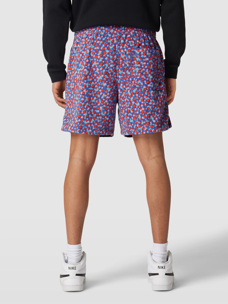 Shorts mit Allover-Muster Modell 'CLUB' in pink