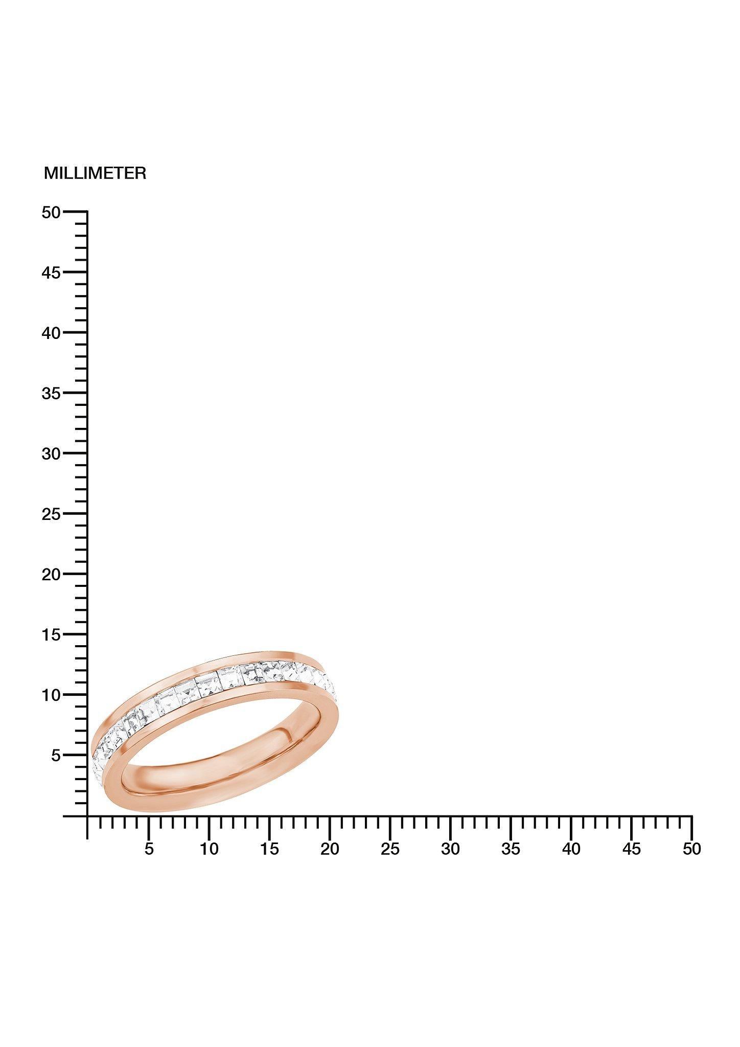 Edelstahl-Ring mit Kristallglas  272.708.6413.0828-05B0
