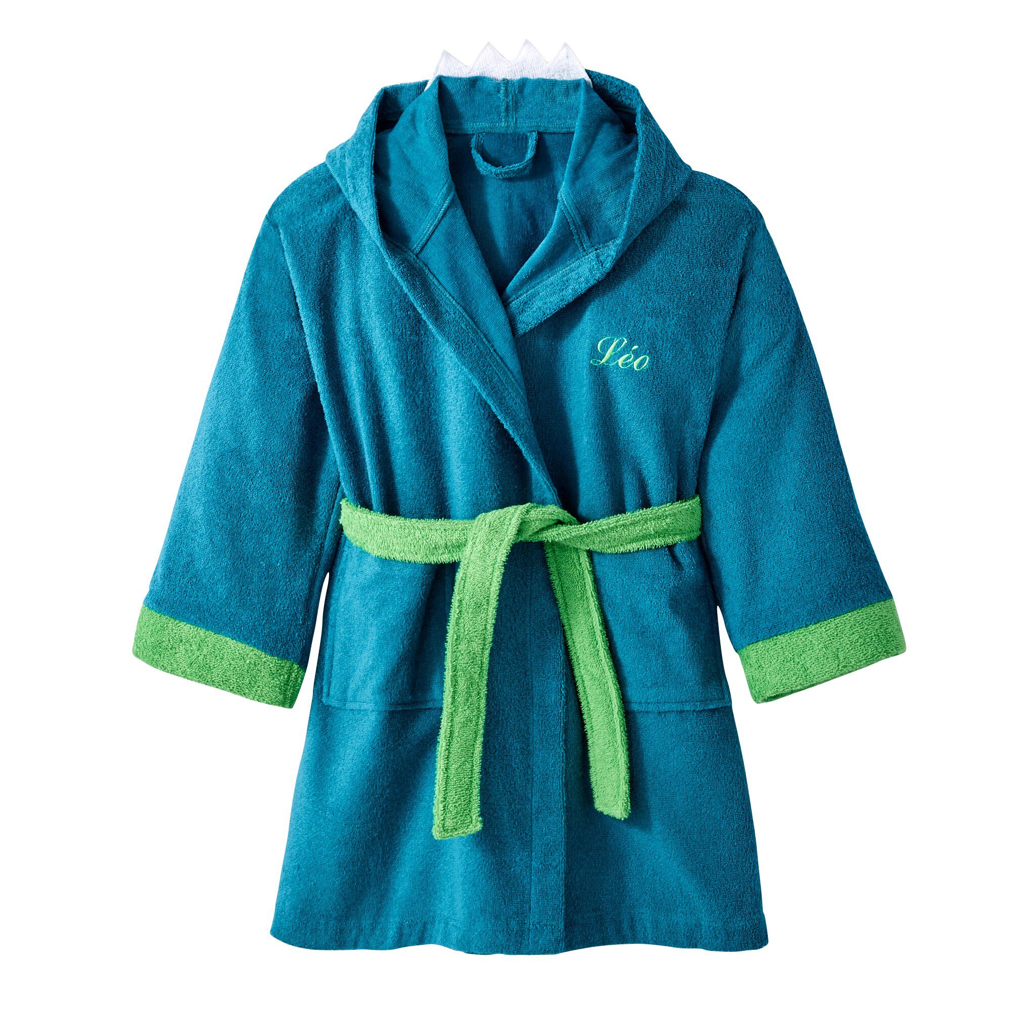Peignoir de bain personnalisable à capuche dinosaure