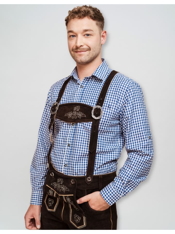 Hofglanz Trachtenhemd in blau günstig kaufen
