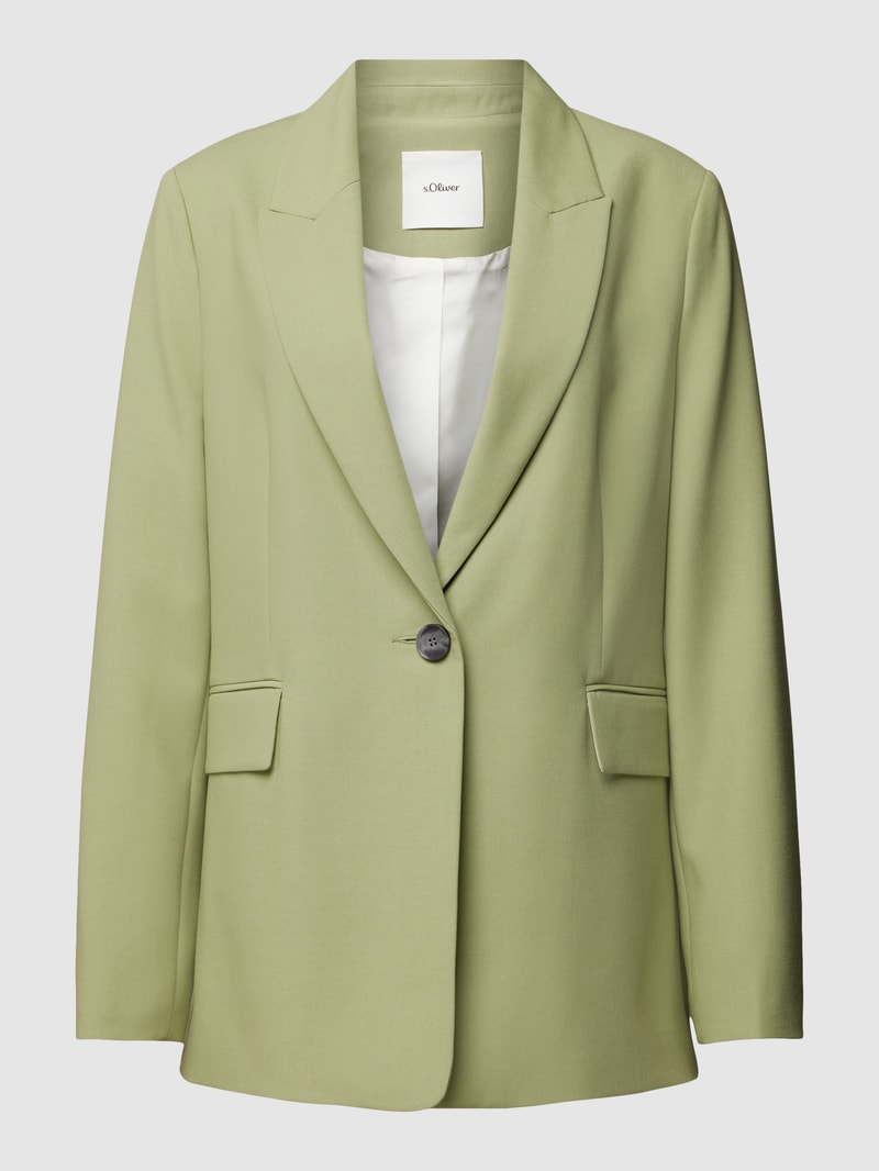 Blazer mit Reverskragen in hellgrün