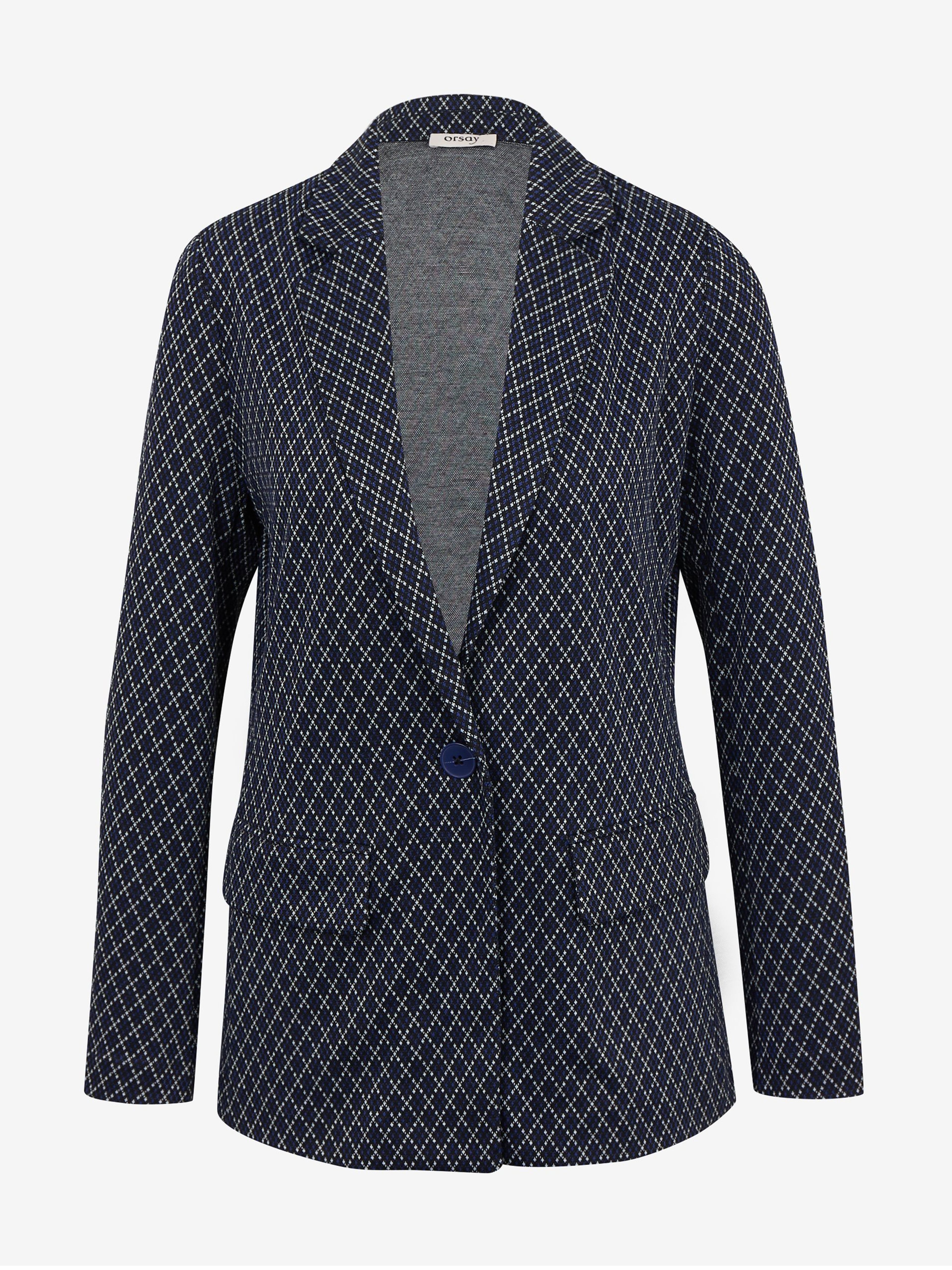 Weiß und blau gemusterte Damenjacke ORSAY