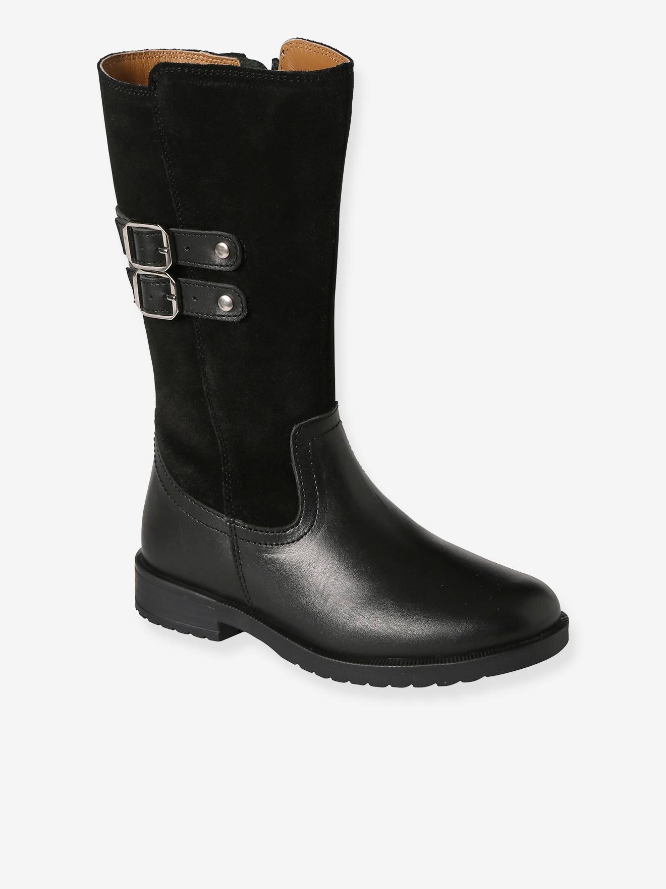 Vertbaudet Mädchen Reiterstiefel mit Reißverschluss - schwarz