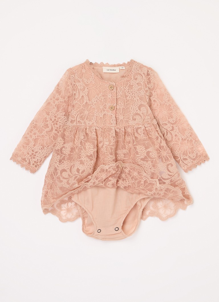 Rochie-tunică scurtă Lil' Atelier NBFRoseli din amestec de bumbac organic