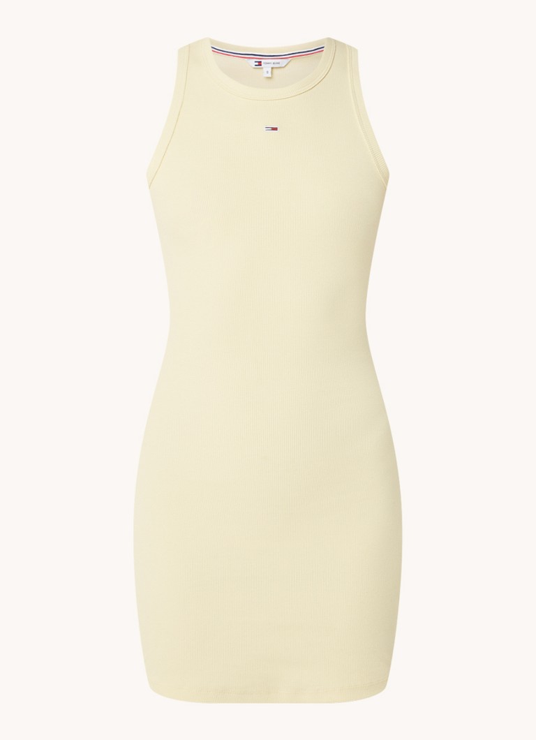 Tommy Hilfiger mini haljina s rebrastim pletenjem i vezom logotipa