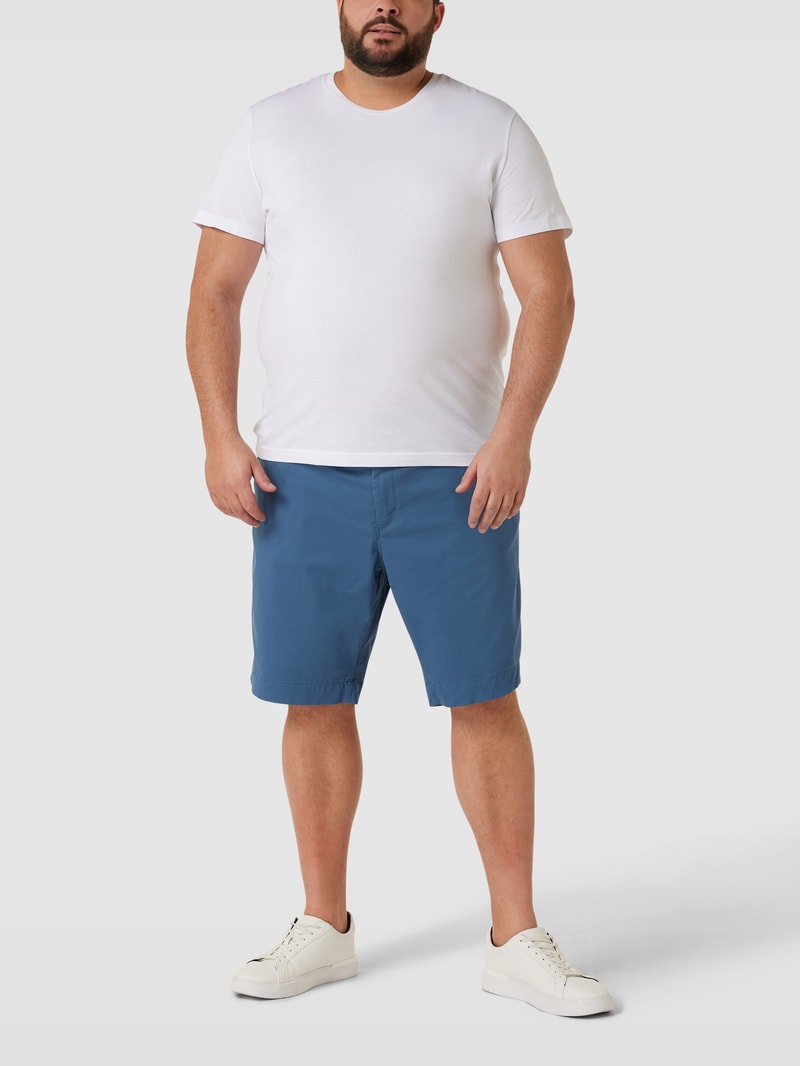 PLUS SIZE Chino-Shorts mit Stretch-Anteil Modell 'MADISON' in eisblau