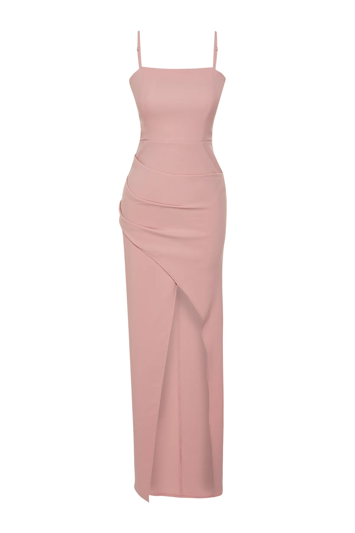 Trendyol Collection  Langes Abendkleid aus gewebten getrockneten Rosen TPRSS24AE00144