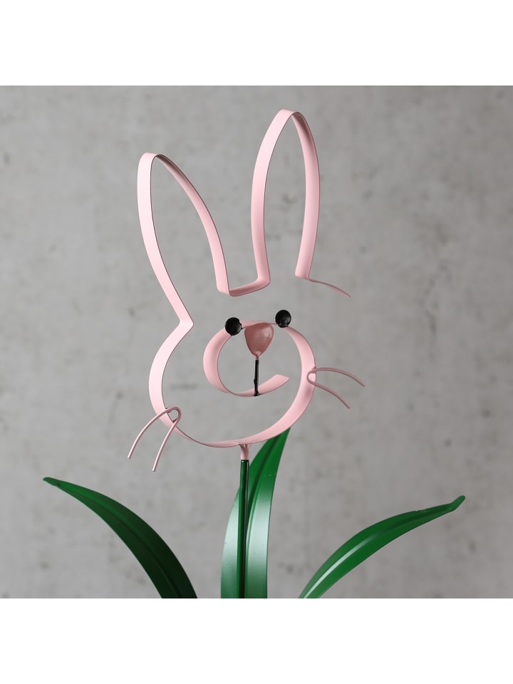 MARELIDA Hase BUNNY Osterhase Beetstecker Gartendeko H: 61,5cm in rosa günstig kaufen onesize