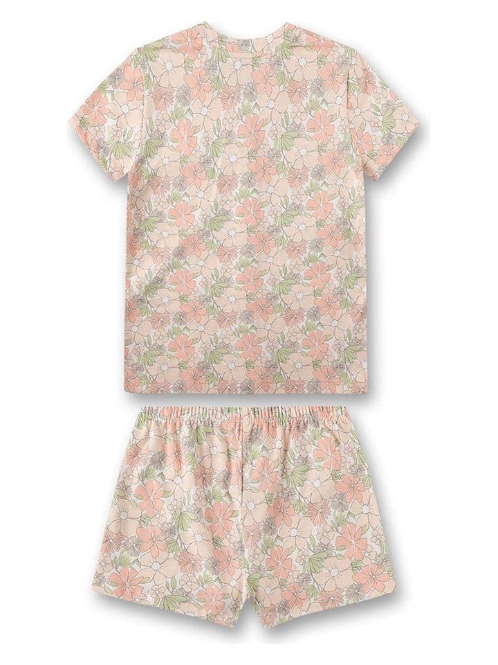 Sanetta Pyjama in Beige/ Apricot/ Grün günstig kaufen