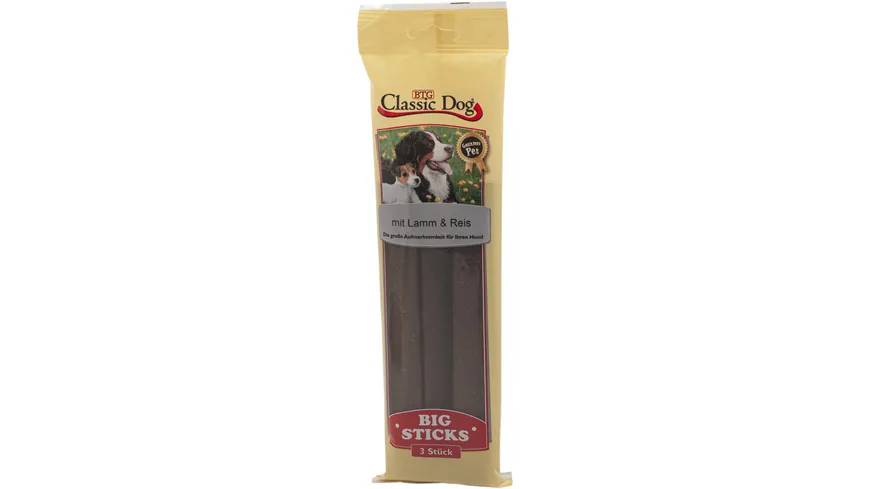 Classic Dog Hundesnack Big Sticks Lamm + Reis 3er Pack