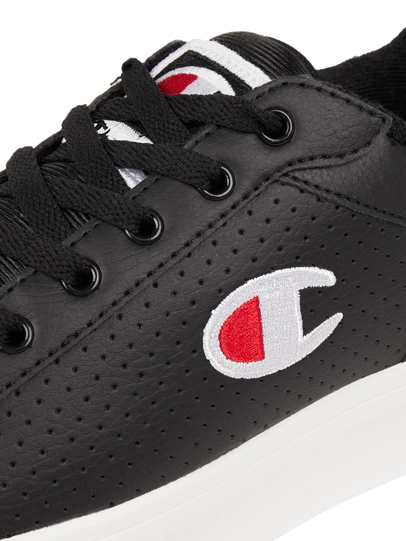 Sneaker in Leder-Optik Modell 'La Mesa' in schwarz