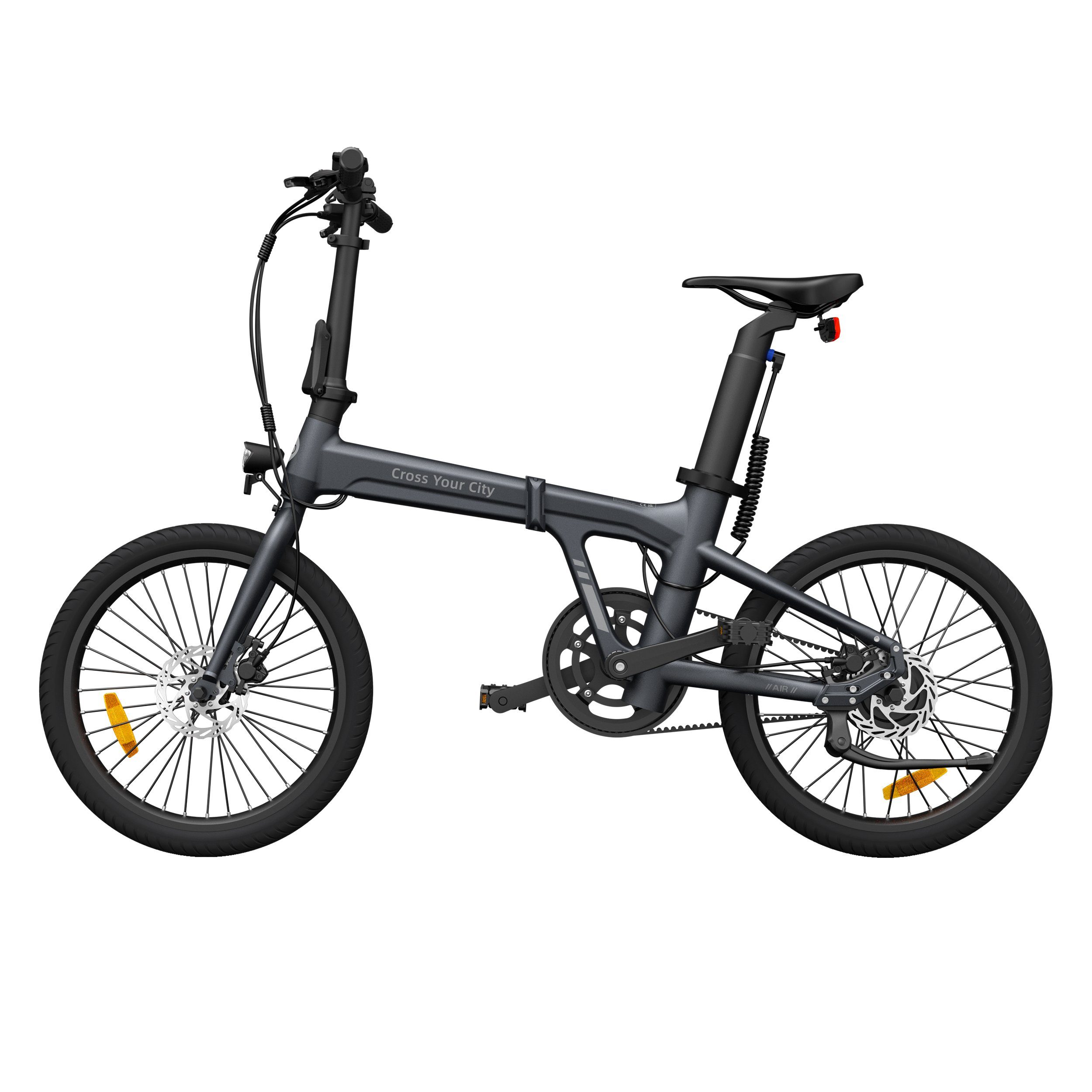 ADO E-Bike Air 20 Faltbares E-Fahrrad Revolution, Ultraleichtgewicht 17,5 KG, 1 Gang, Heckmotor, ebike Damen/Herren,Lampe