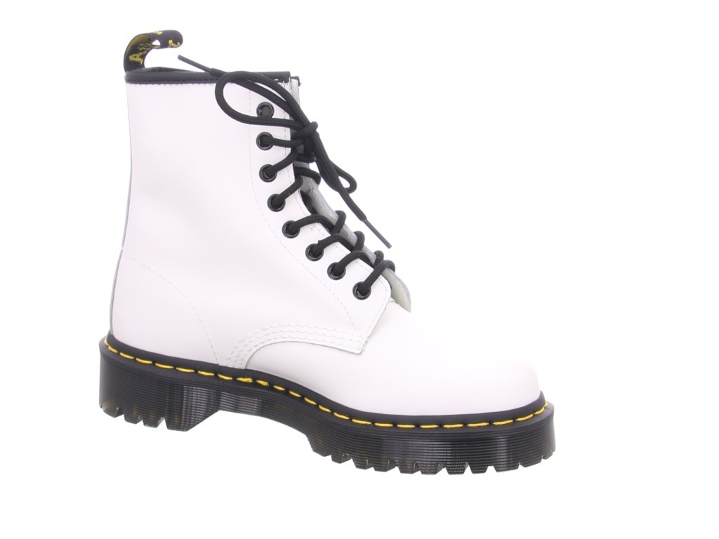 DR. MARTENS Stiefeletten weiss 8 loch plateau