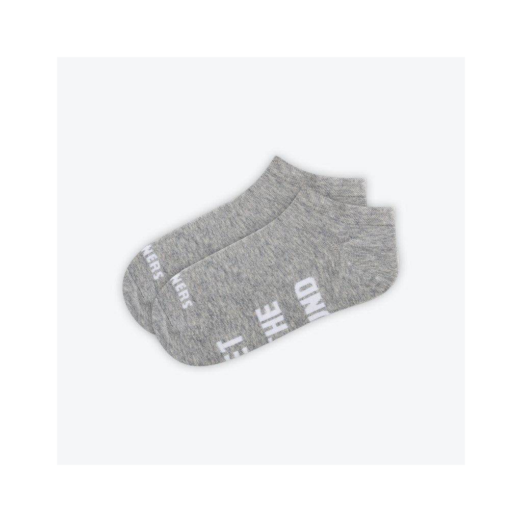 Skinners Low-Cut graue Barfußsocken aus Baumwolle, 2 Paare