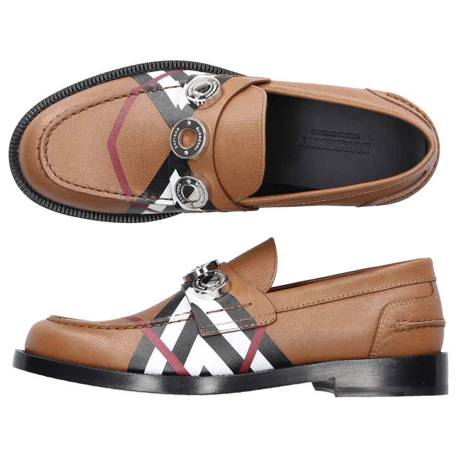 Burberry - Loafer CHEVRON Kalbsleder - braun