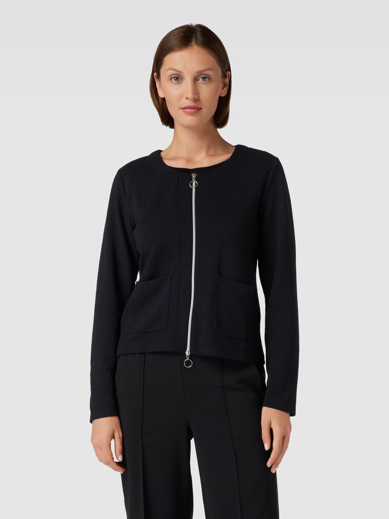 Jacke mit Eingrifftaschen in schwarz
