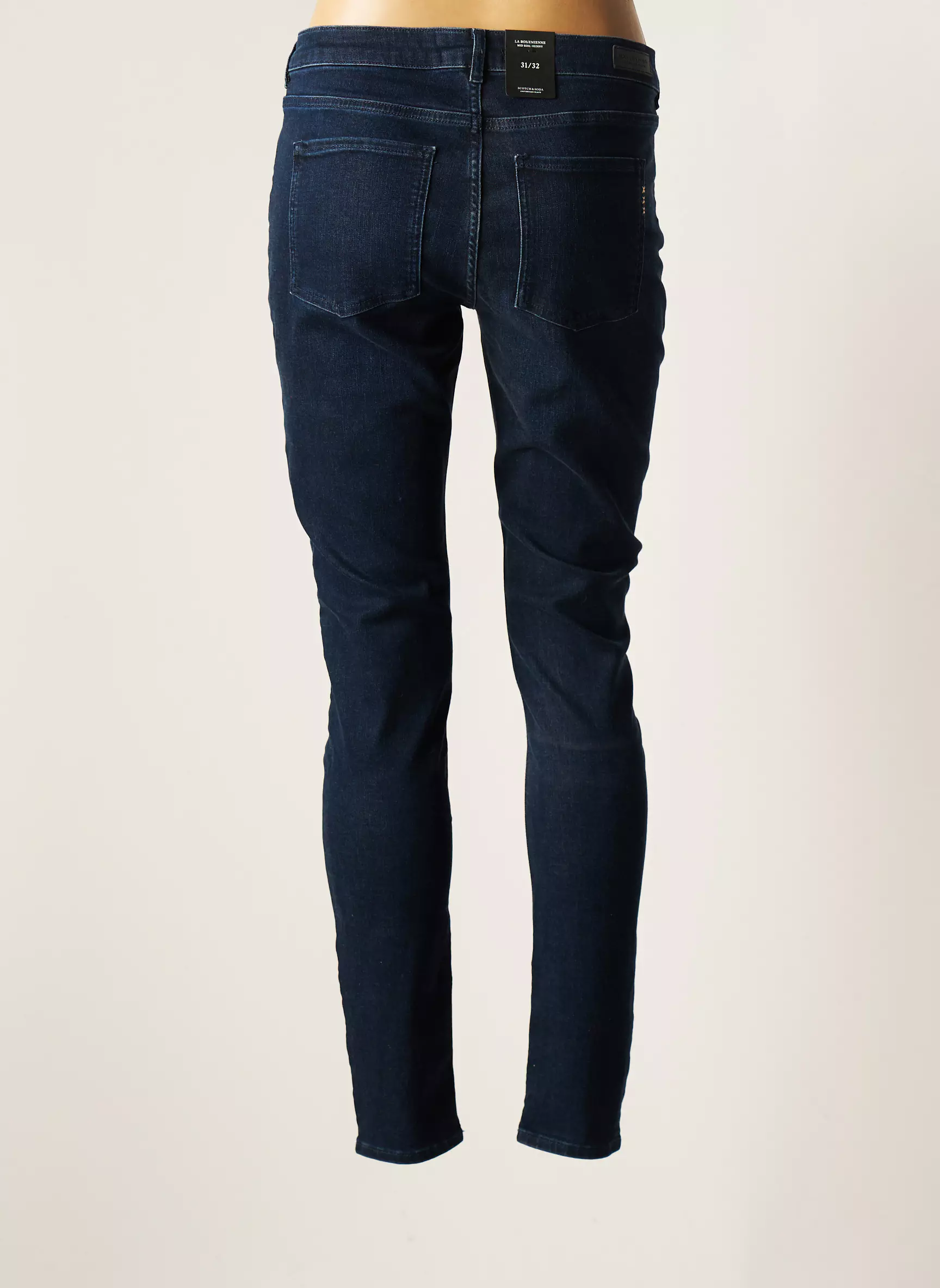 Scotch Soda Jeans Skinny Femme couleur bleu