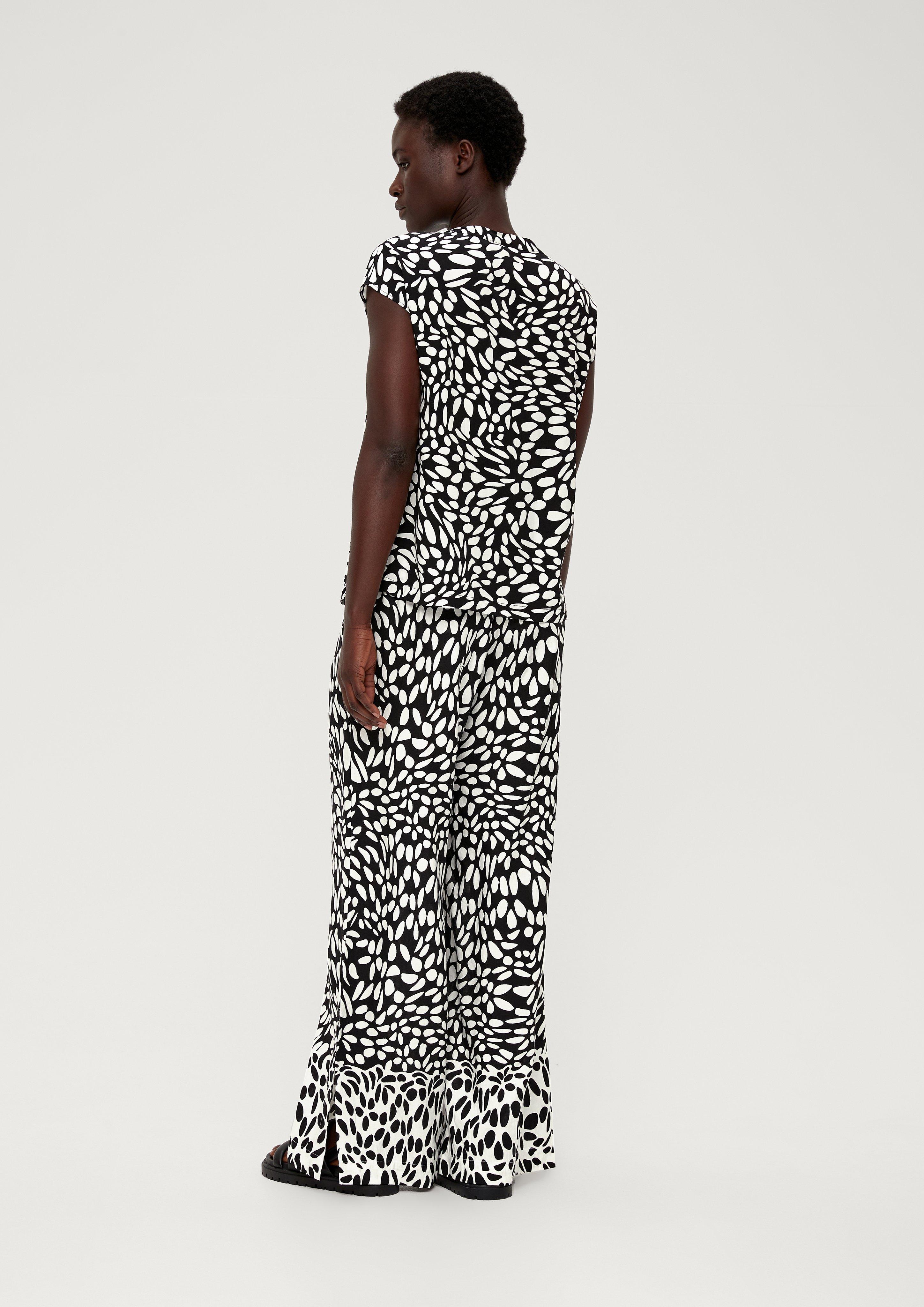 Crêpe-Bluse aus Viskose  2132031-99A0