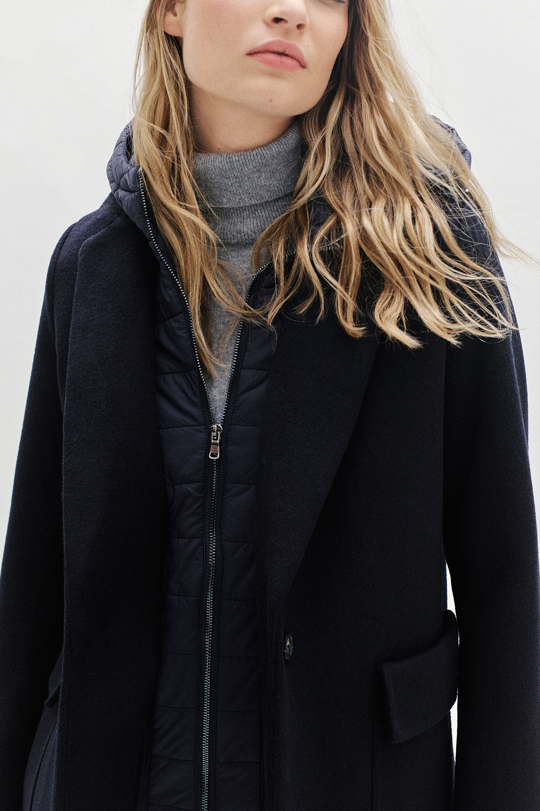 manteau jules bleu marine femme
