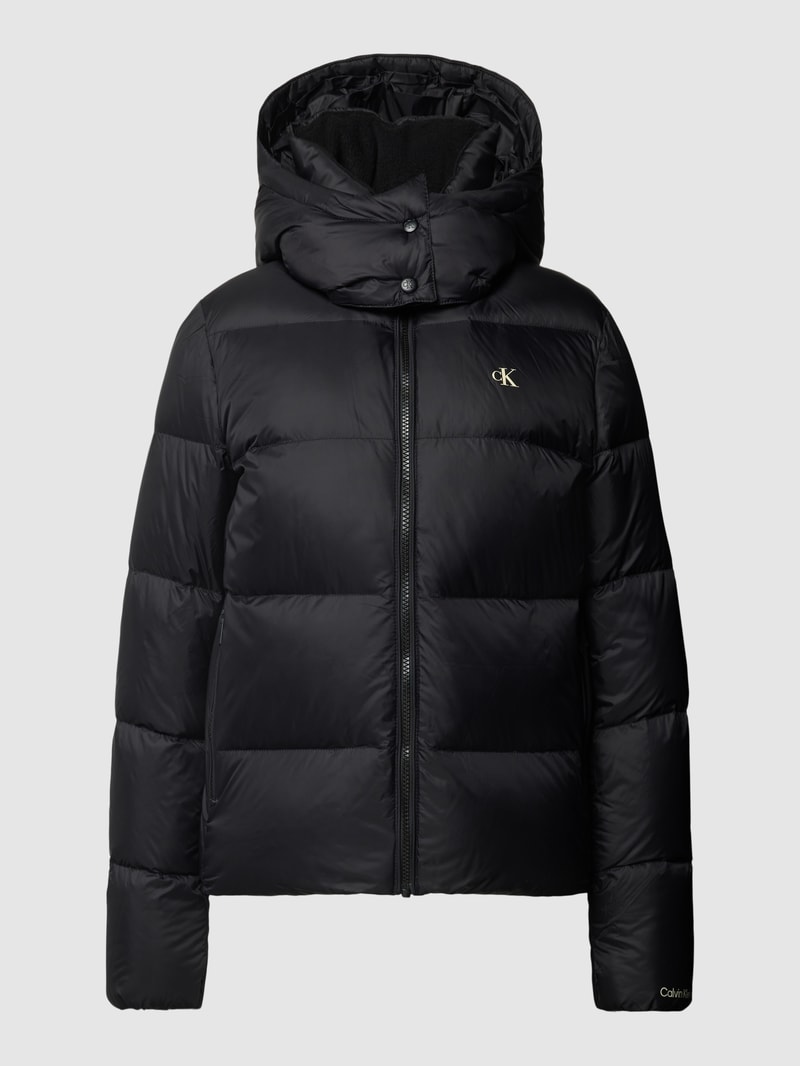 Steppjacke mit Kapuze in black