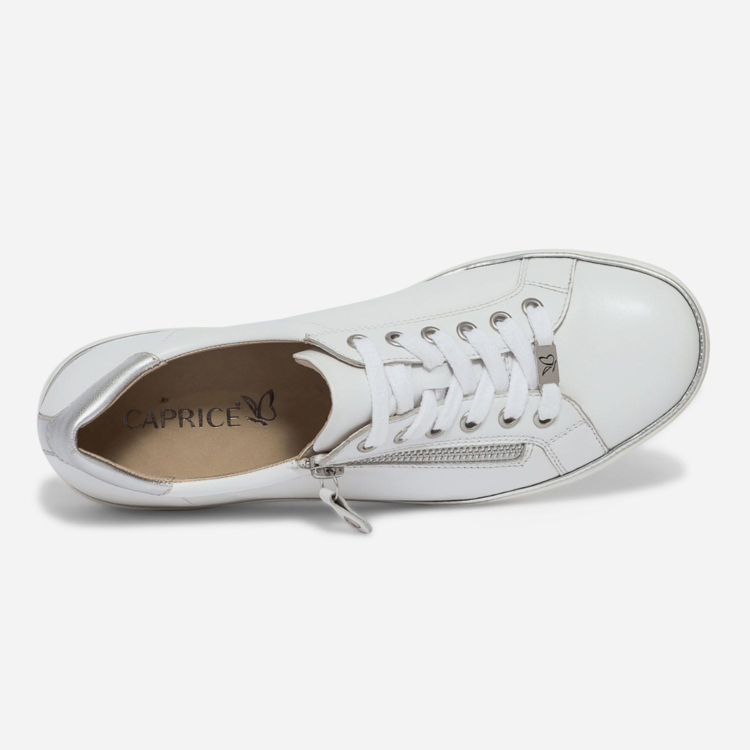 Tennis CAPRICE blanche en cuir