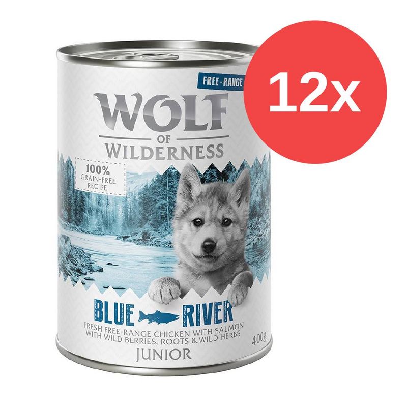 Sparpaket Wolf of Wilderness Freiland-Fleisch Junior 12 x 400 g