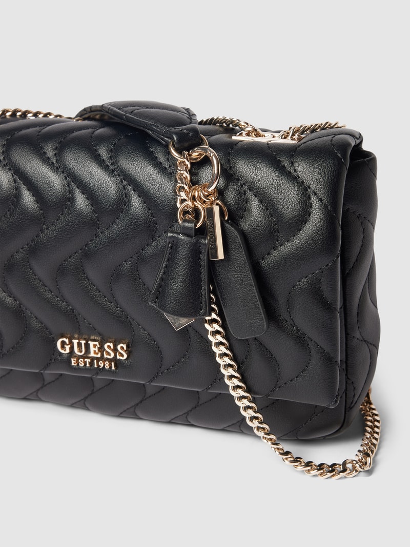Handtasche mit Strukturmuster Modell 'ECO' in schwarz