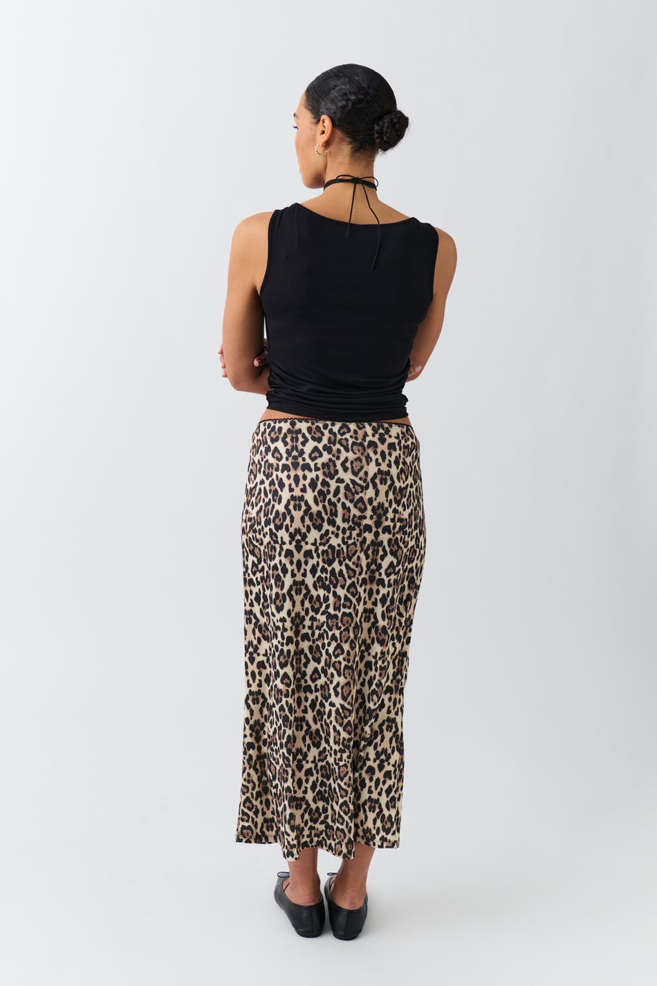 Bow midi skirt