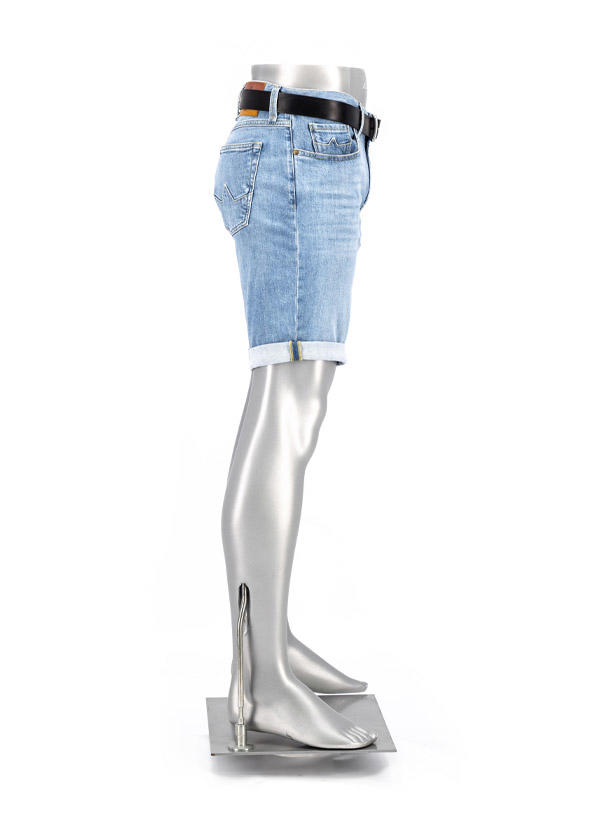 Alberto, Jeansshorts Slipe-K, Tapered Fit, Bio Baumwoll-Stretch, hellblau