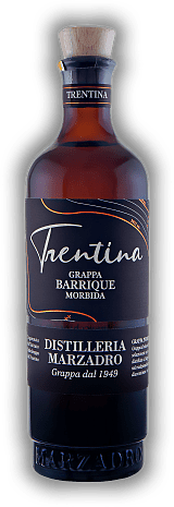 Marzadro La Trentina Grappa Morbida Barrique 0,2 Liter Marzadro La Trentina Grappa Morbida Barrique 0,2 Liter Weicher und intensiver Grappa. 0,2	 Liter - Vol 41%