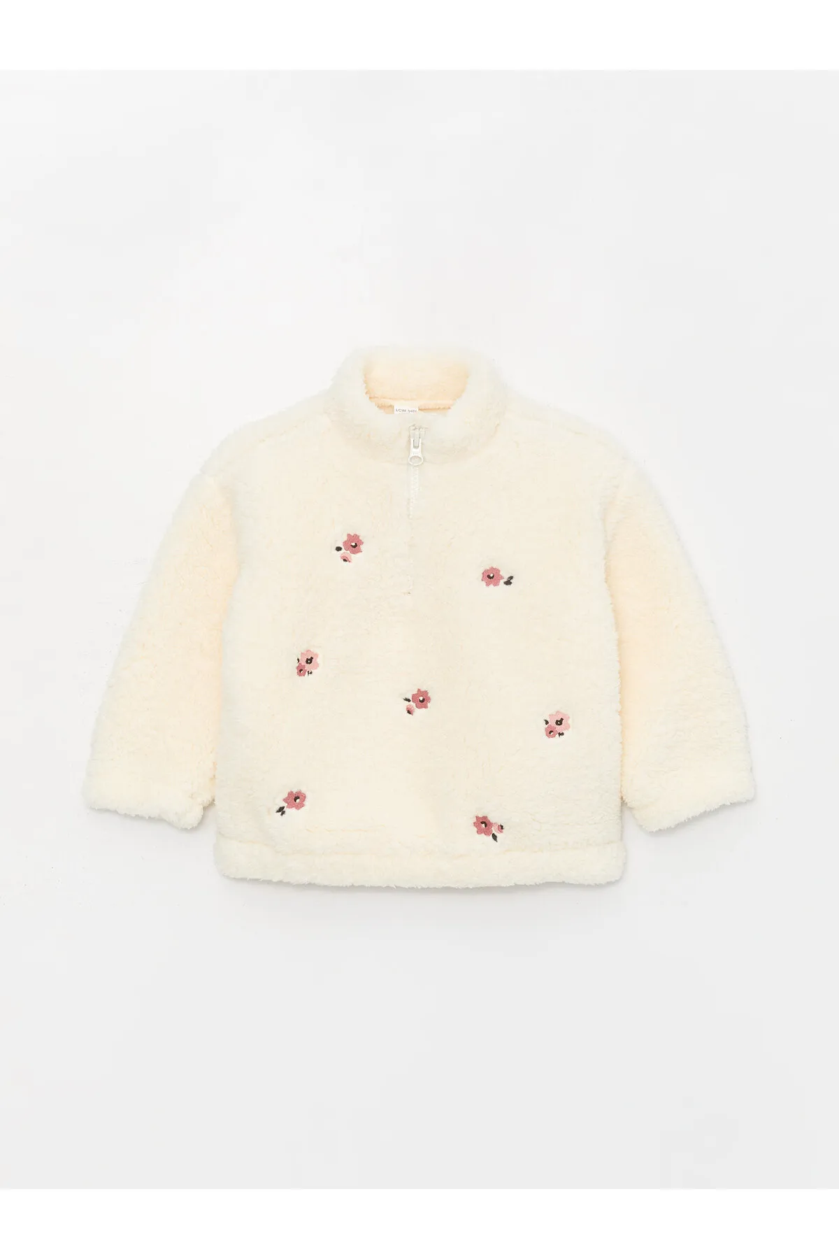 LC Waikiki  Besticktes Plüsch-Mädchen-Sweatshirt mit hohem Kragen