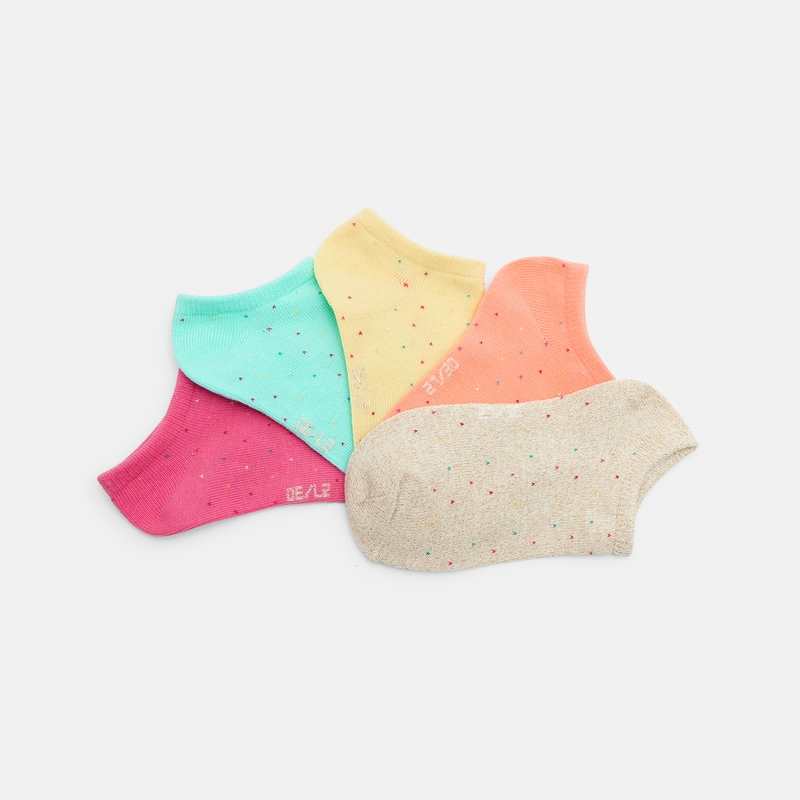 Chaussettes invisibles à pois (lot de 5) fille
