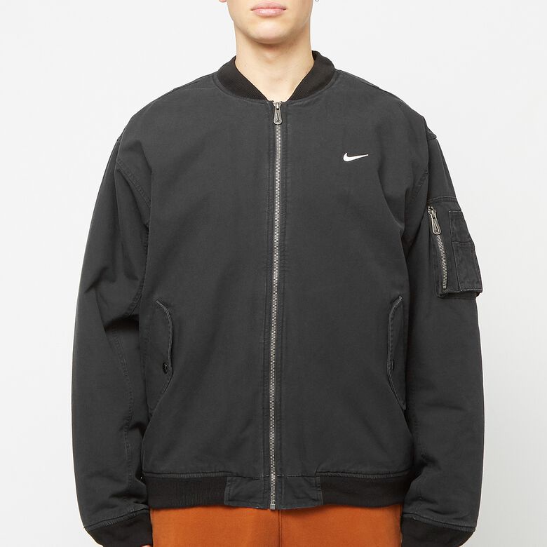 NIKE Life Woven Flight Jacket black/white