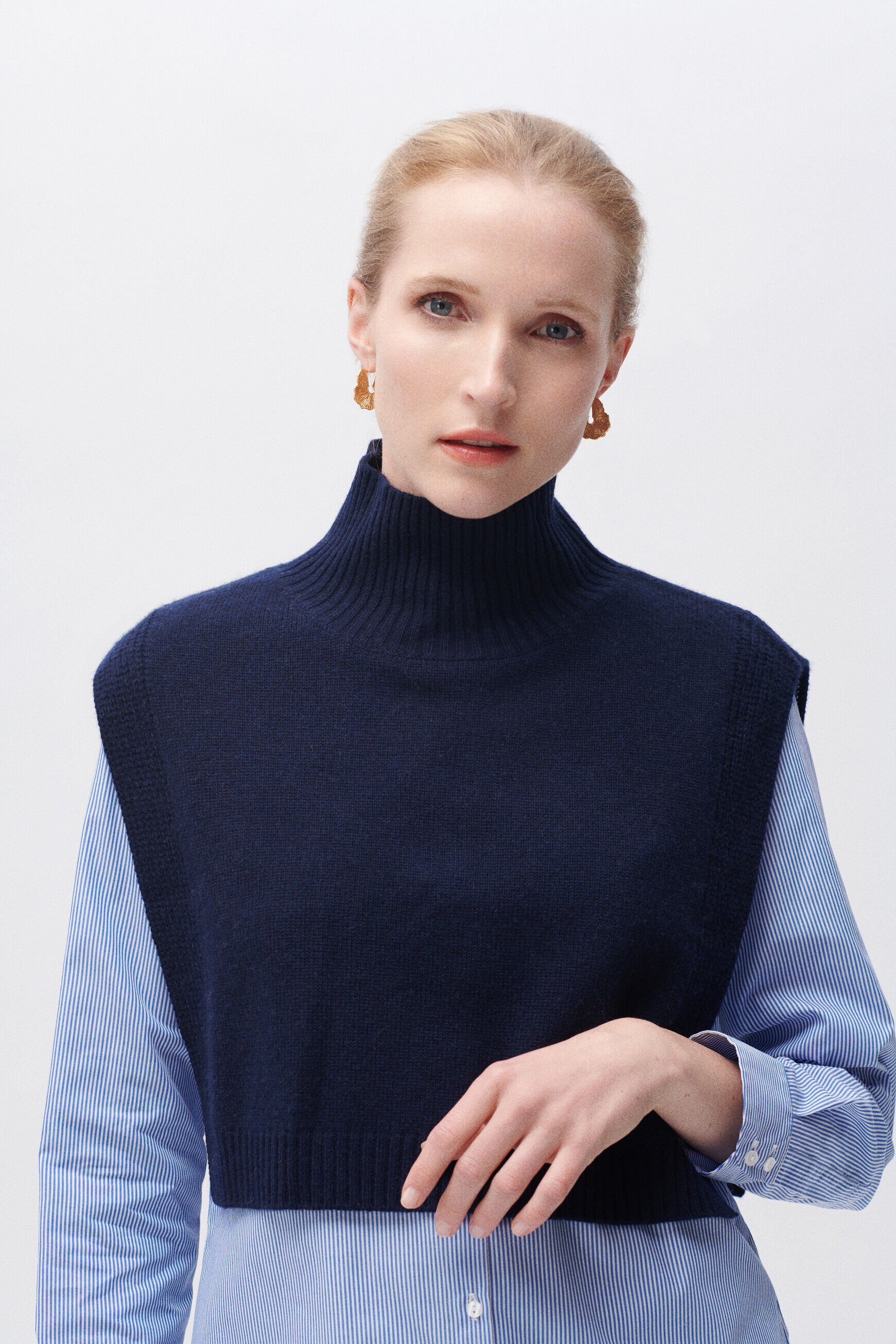 Poncho ysee bleu marine femme