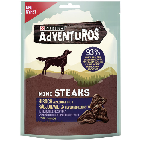 PurinaAdventuros Mini Steaks Hirsch 70G