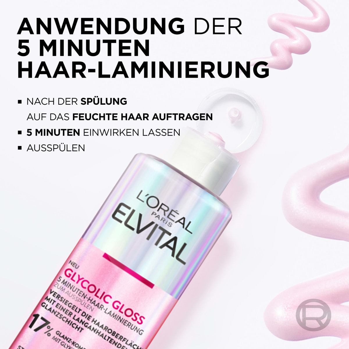 Haarkur Glycolic Gloss, 5 Minuten Haar-Laminierung, 200 ml