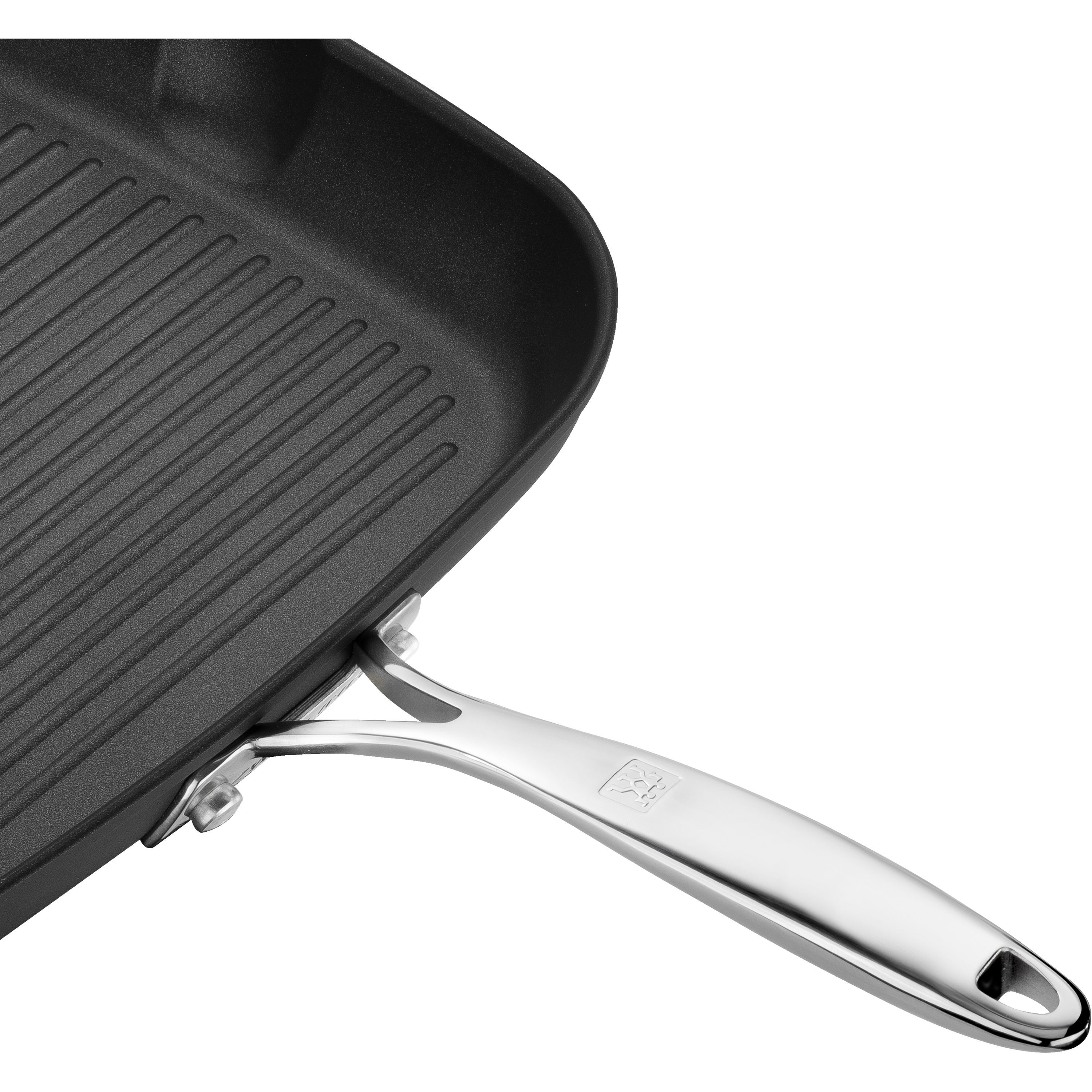 Grillpfanne 28 x 28 cm, Aluminium, Schwarz