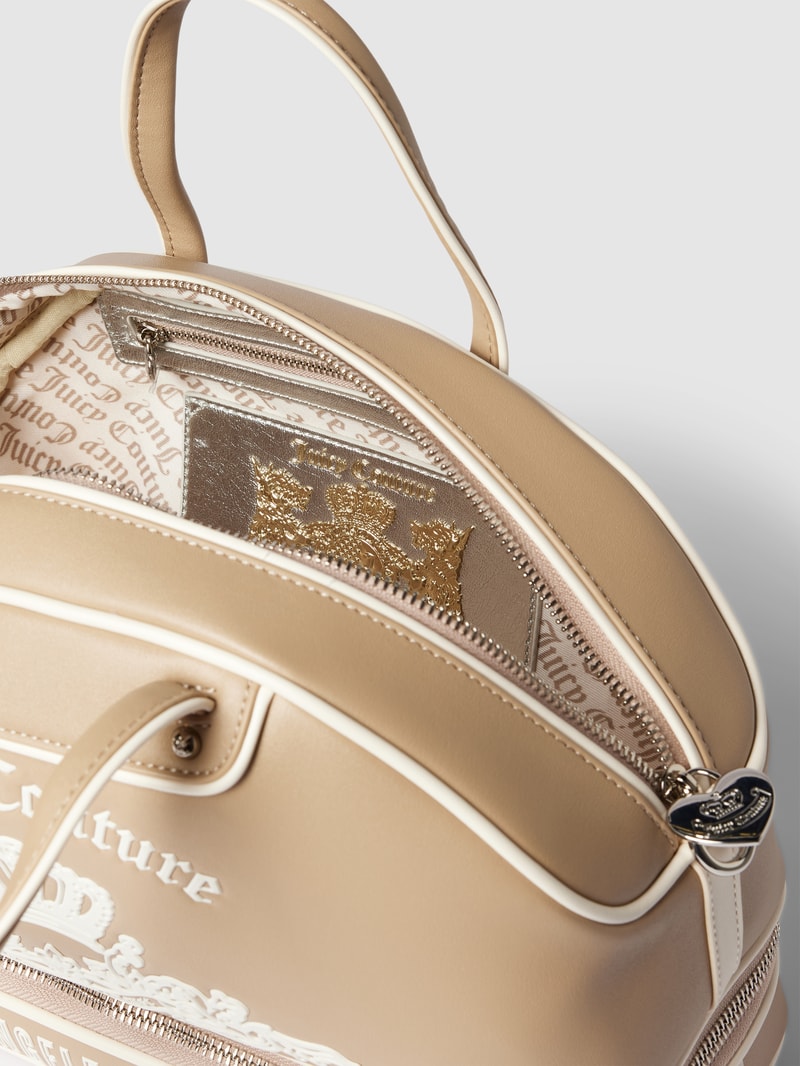 Bowling Bag mit Label-Detail Modell 'HEATHER' in sand