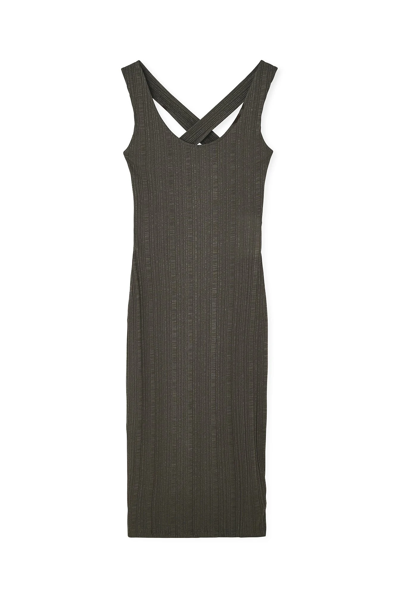 Midikleid aus unregelmäßiger Rippe