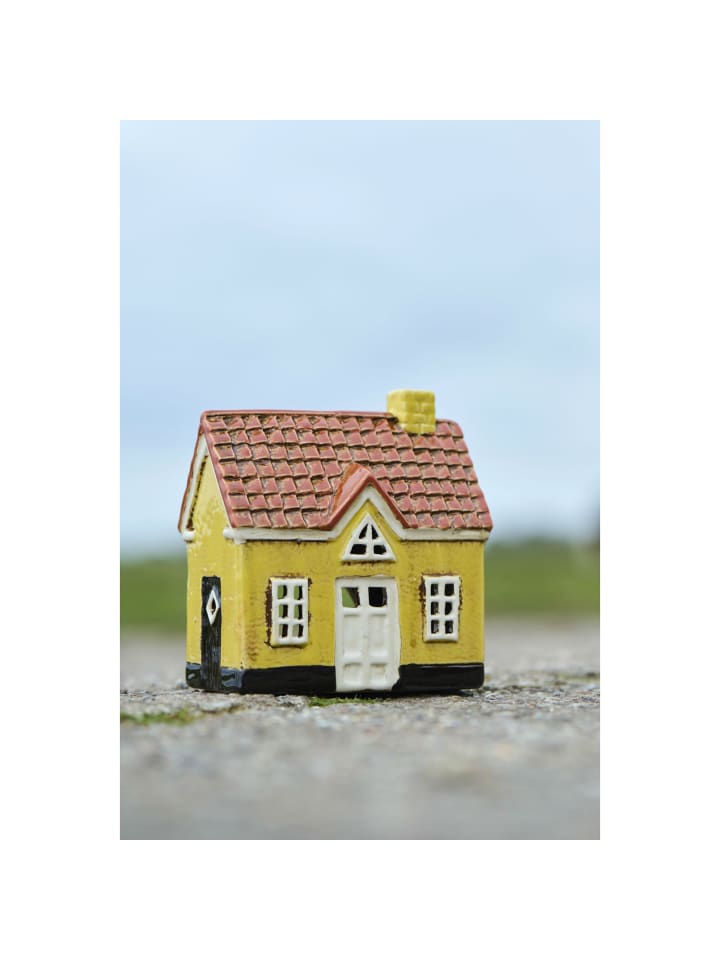 IB Laursen Keramik Haus für Teelicht My Home Town gelb in gelb günstig kaufen onesize