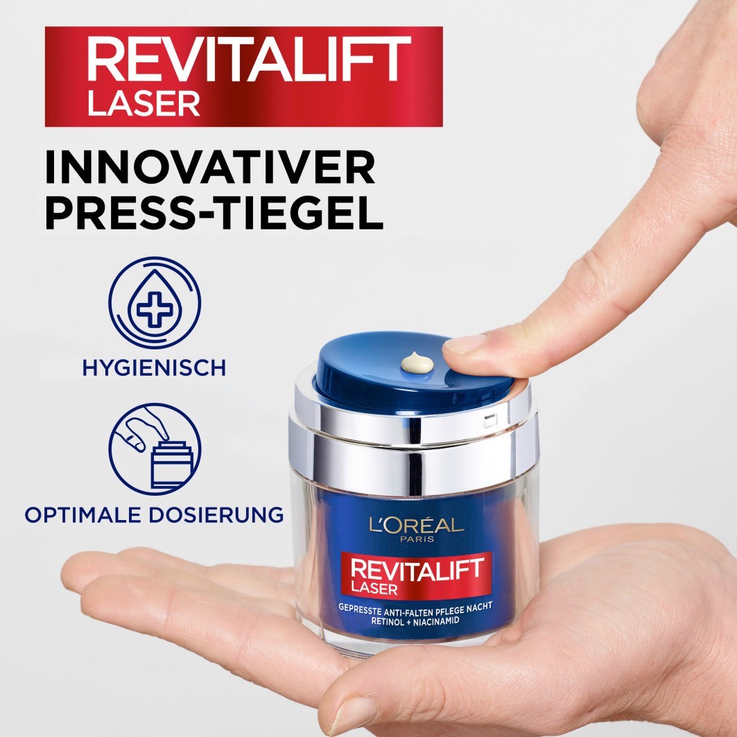 Laser Gepresste Anti-Falten Pflege Nacht mit Retinol + Niacinamid